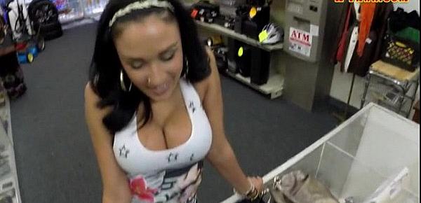  Big titty Latina let the guy fuck her for her to have money